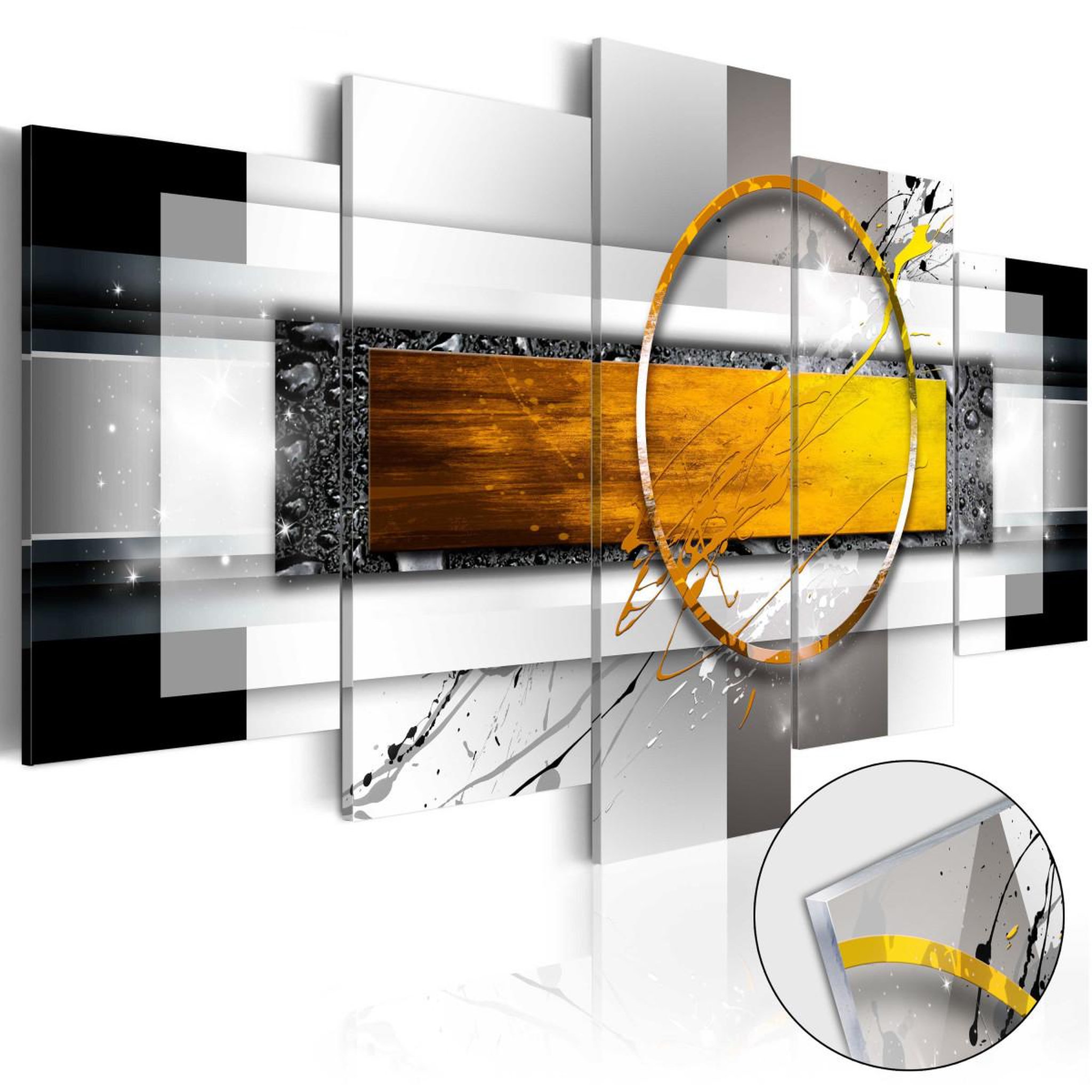 Paris Prix Tableau sur verre acrylique  golden shot. Coloris disponibles : Multicolore