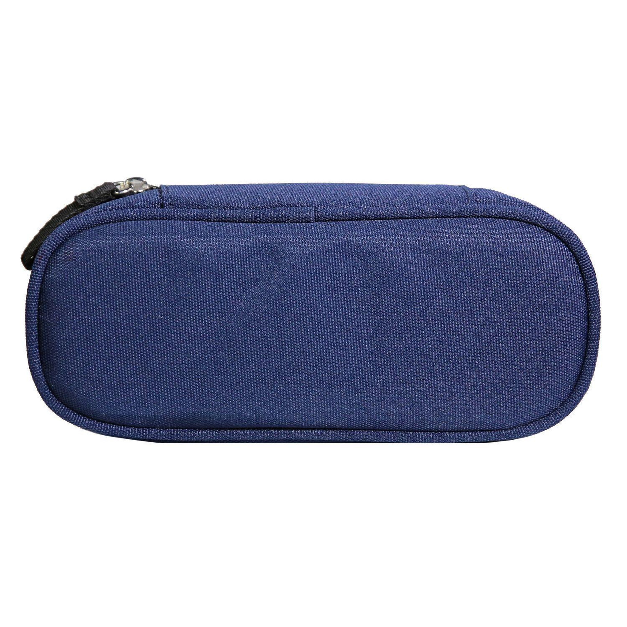 Voir la diapositive 4 : Bagtrotter BAGTROTTER Trousse scolaire ovale Plumier Offshore Bleue