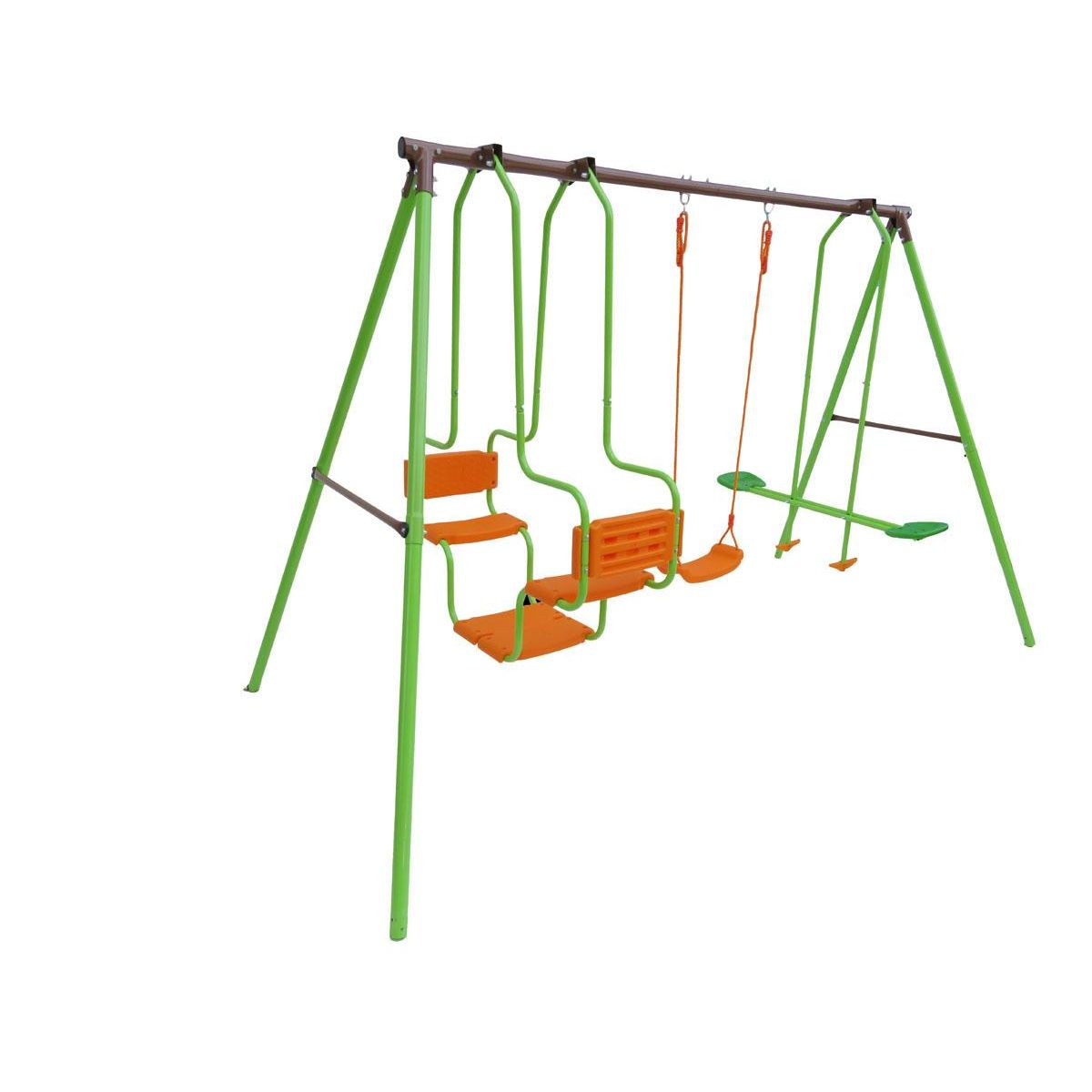 Habitat et Jardin Portique acier  Eva  - 1.96m - 3 agrès