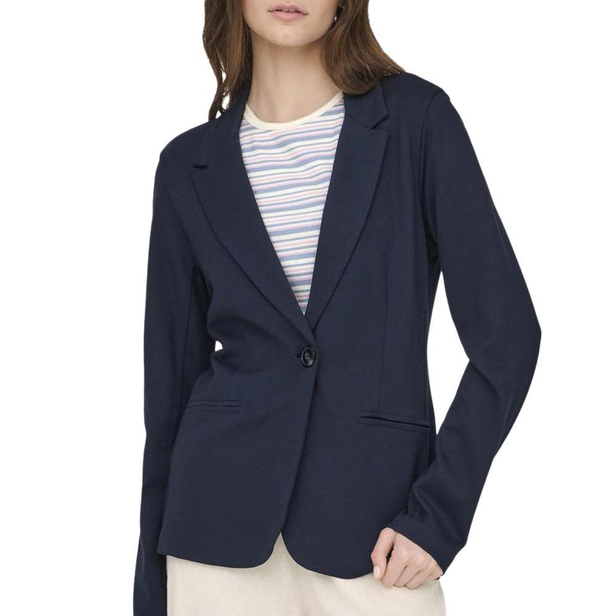 JACQUELINE DE YONG Blazer Marine Femme JDY New & Pretty. Coloris disponibles : Bleu