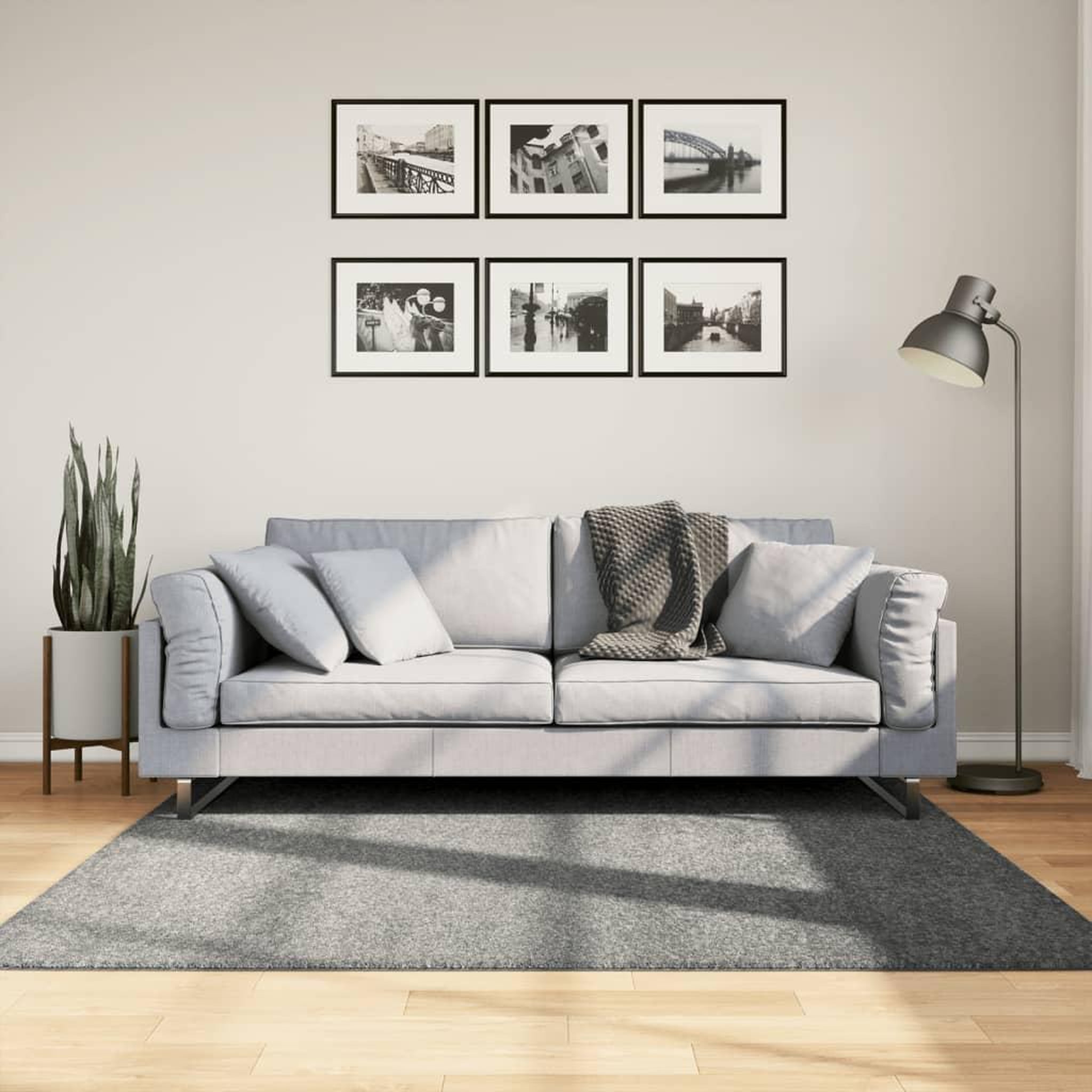 VIDAXL Tapis shaggy PAMPLONA poils longs moderne vert 160x160 cm