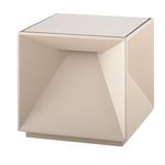 Lumisky Lampe de table cube LED CUBOX Crème Aluminium 10 cm
