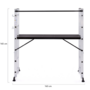 Voir la diapositive 5 : ID MARKET Échafaudage aluminium échelle multifonction avec plateforme modulable sur roues, hauteur 165 CM