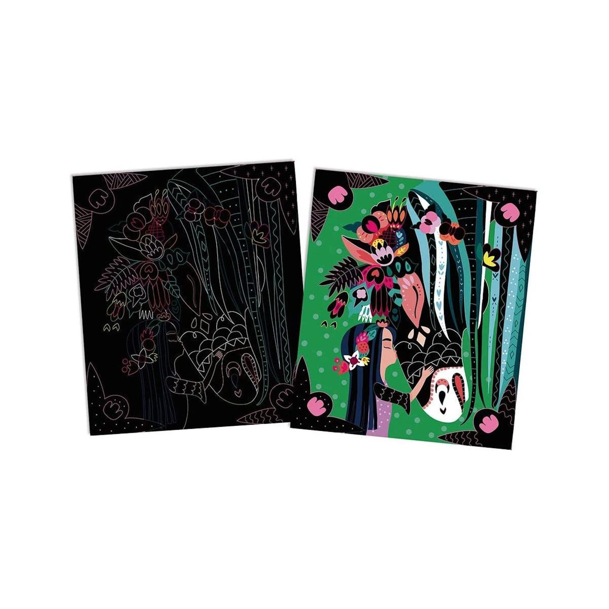 Juratoys-Janod Scratch Art - Chevaux et licornes