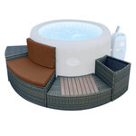 BESTWAY Ensemble mobilier 4 modules pour spa gonflable Lay-Z-Spa rond 200 cm - Bestway
