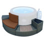 Voir la diapositive 1 : BESTWAY Ensemble mobilier 4 modules pour spa gonflable Lay-Z-Spa rond 200 cm - Bestway