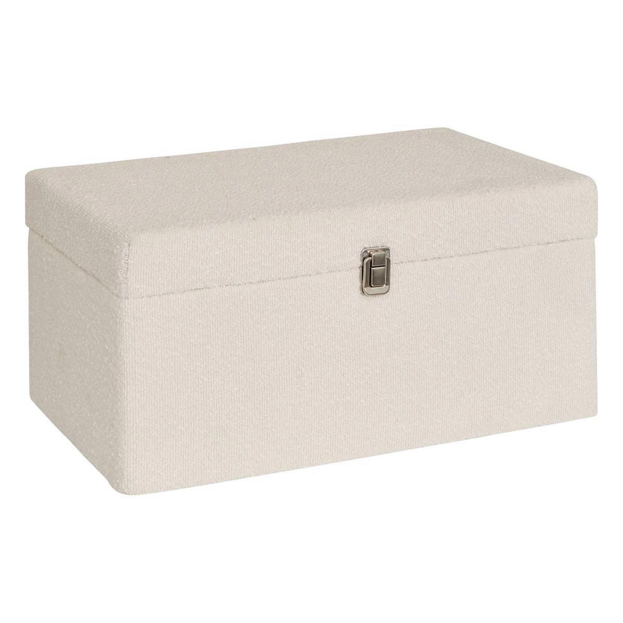 Voir la diapositive 3 : ATMOSPHERA Lot de 3 malles de rangement bouclette  carlie  54cm blanc