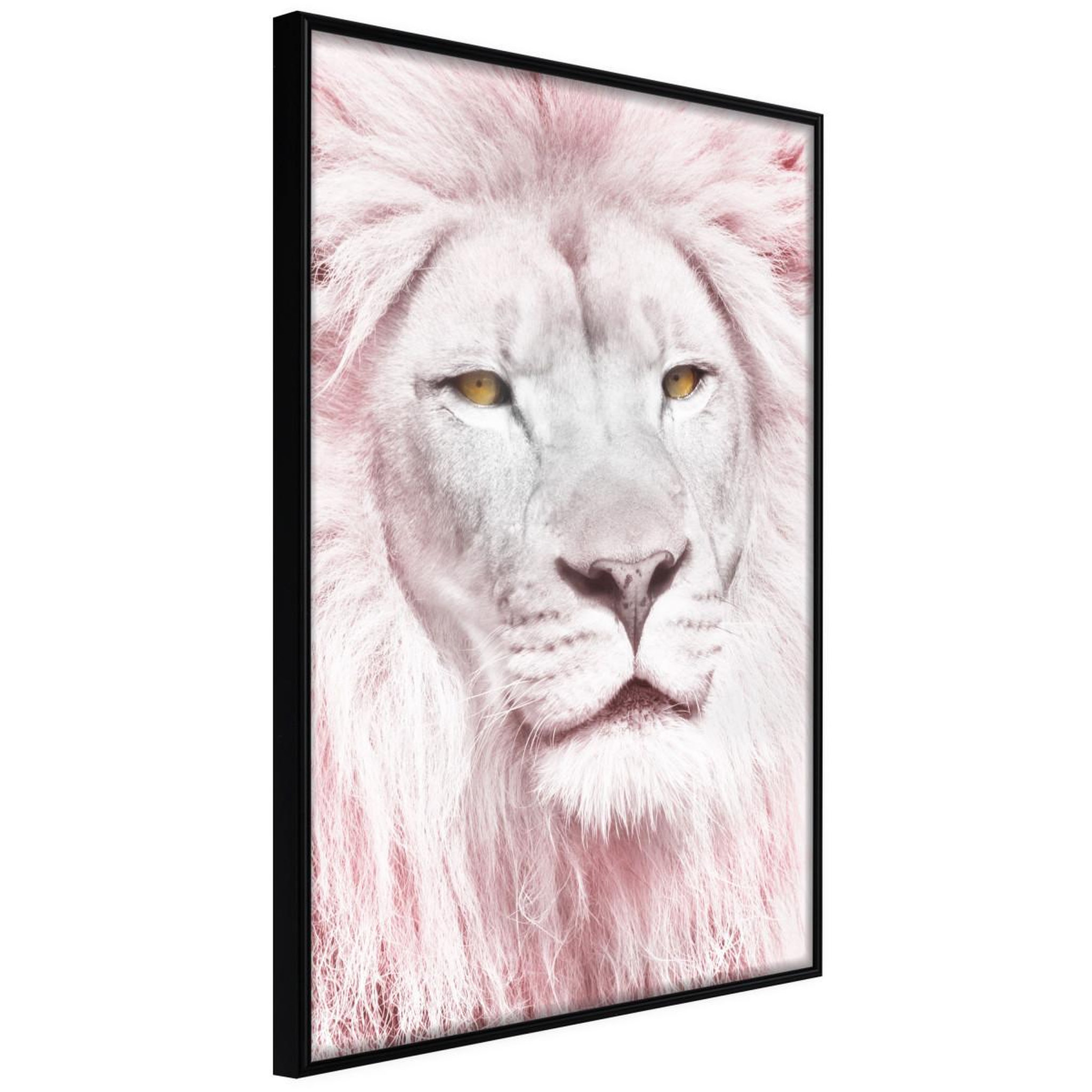 Paris Prix Affiche murale encadrée  dreamy lion. Coloris disponibles : Noir, Jaune