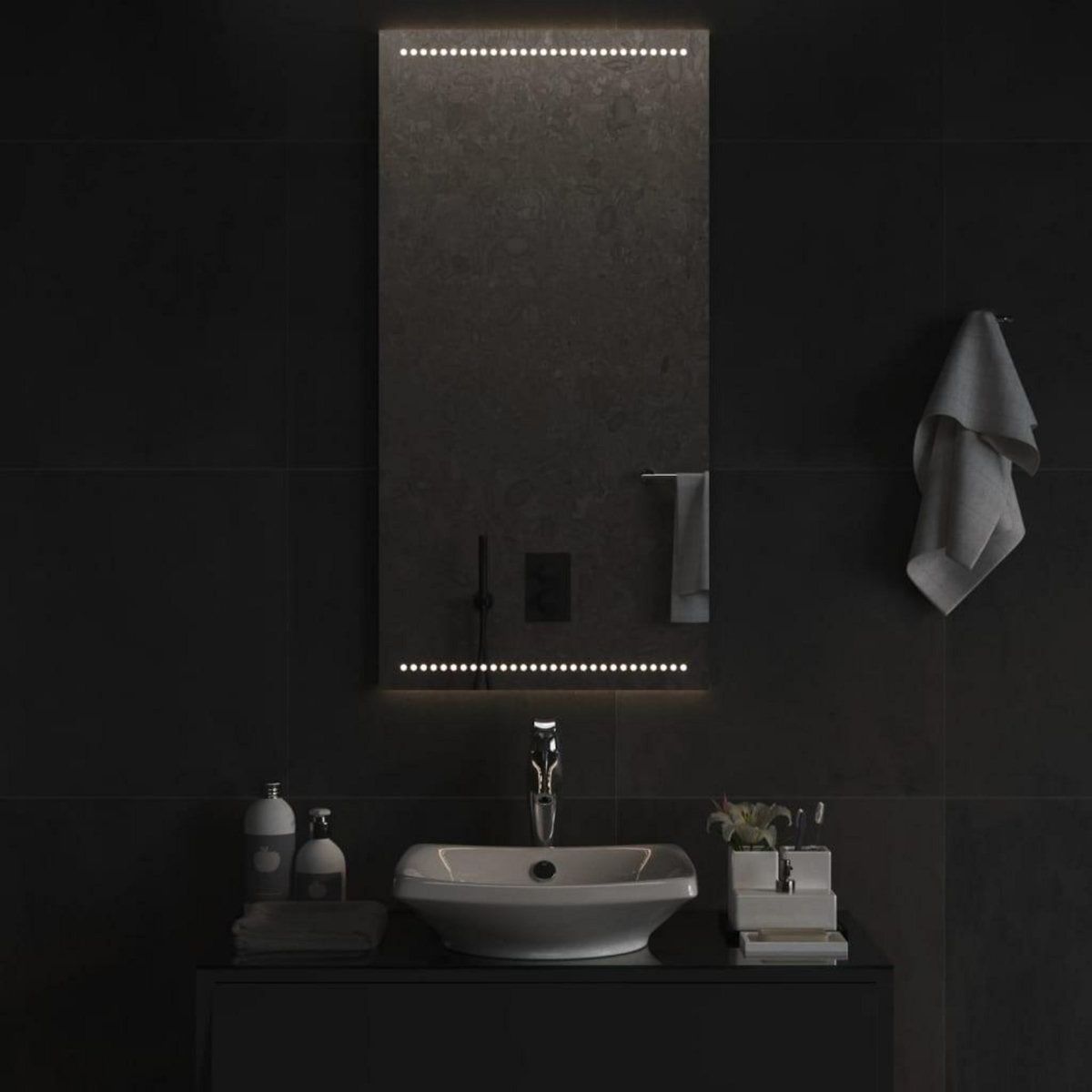 VIDAXL Miroir de salle de bain a LED 50x100 cm