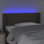 Voir la diapositive 4 : VIDAXL Tete de lit a LED Taupe 93x16x78/88 cm Tissu
