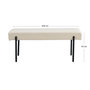 Voir la diapositive 5 : LISA DESIGN Romeo - banc - tissu bouclette - 100 cm