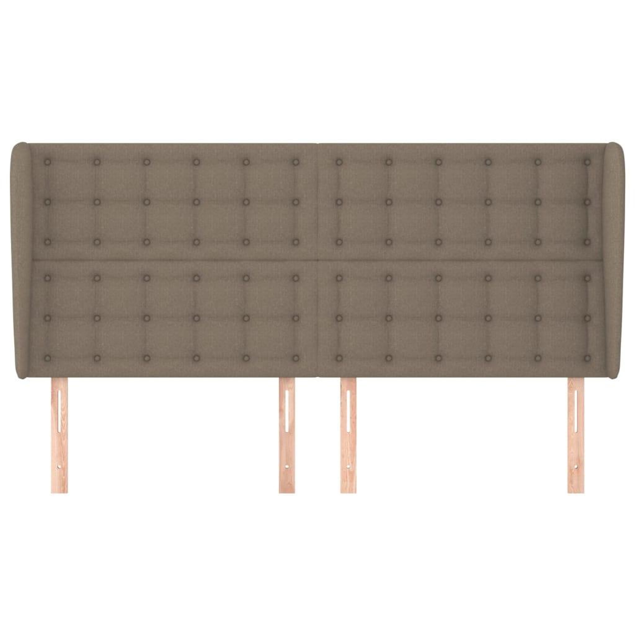Voir la diapositive 3 : VIDAXL Tete de lit avec oreilles Taupe 163x23x118/128 cm Tissu