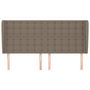 Voir la diapositive 3 : VIDAXL Tete de lit avec oreilles Taupe 163x23x118/128 cm Tissu