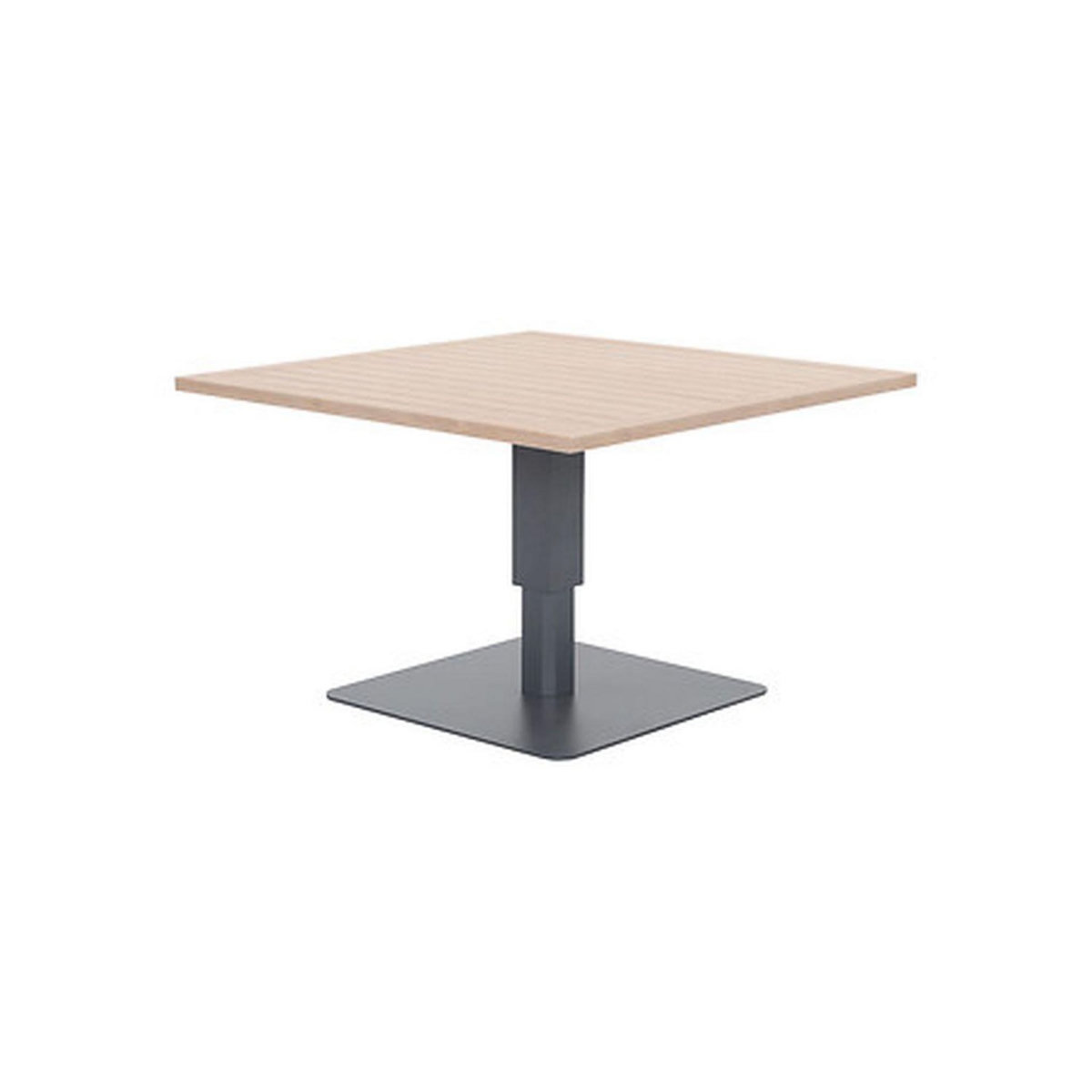 HESPERIDE Table de jardin relevable carrée en aluminium SALIMIA - Graphite et honey