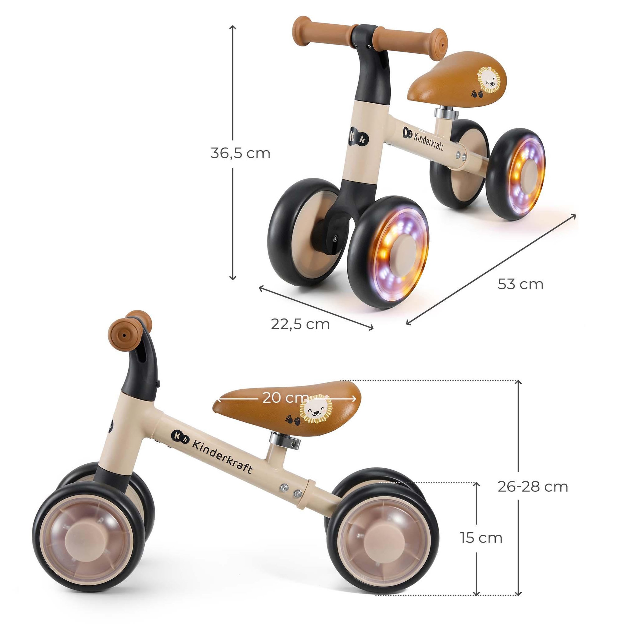 Voir la diapositive 6 : KINDERKRAFT Draisienne enfant roues led dès 2 ans