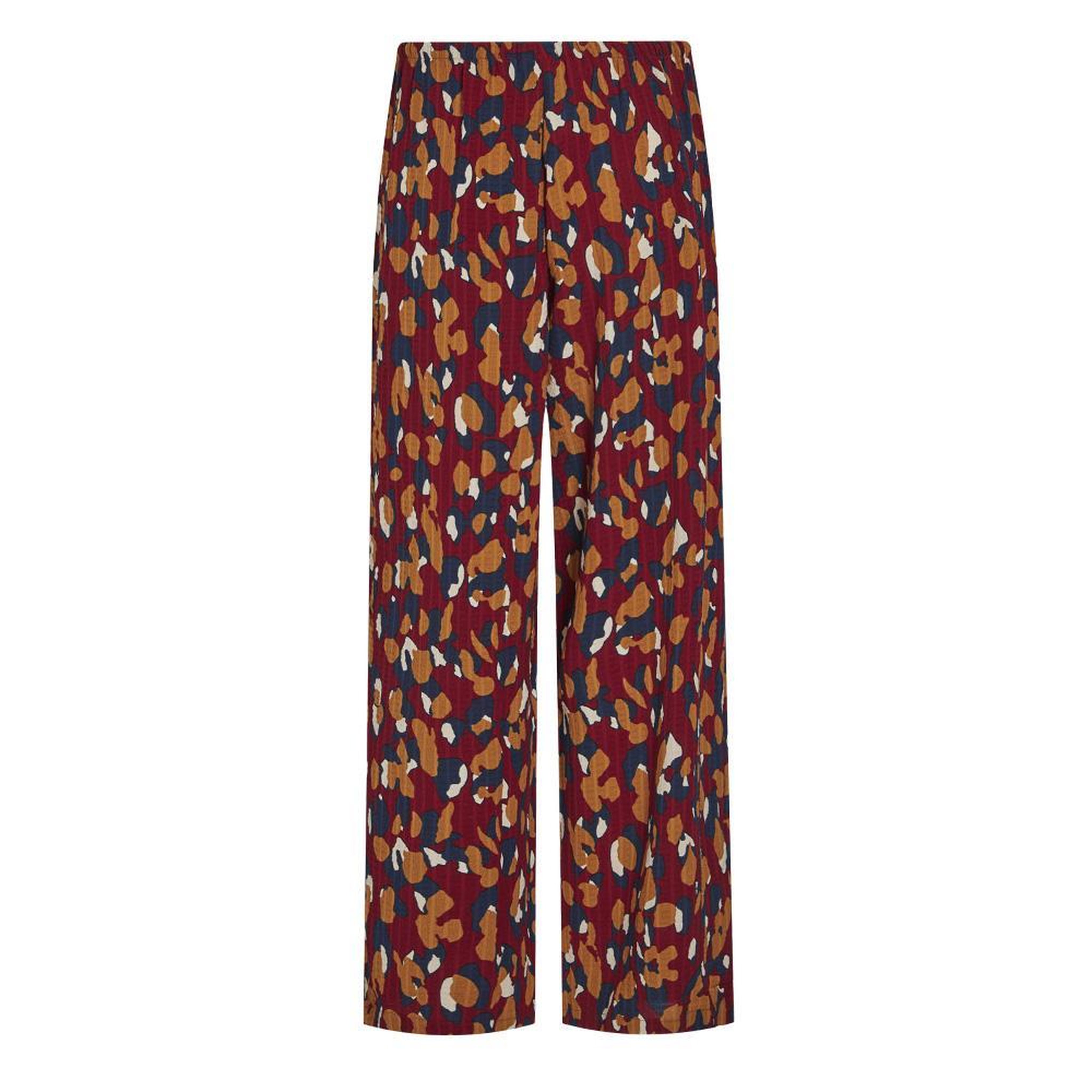 Voir la diapositive 2 : Vila Pantalon fluide Rouge à Motifs Femme Vila Lusi