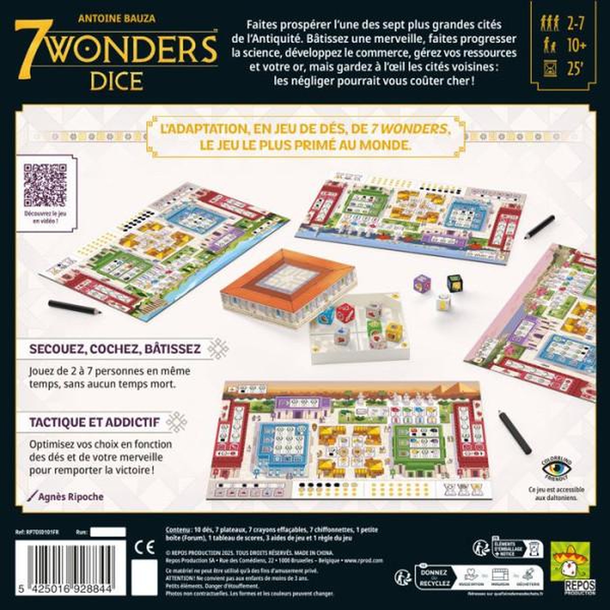 Voir la diapositive 4 : Asmodee 7 Wonders la version de Des