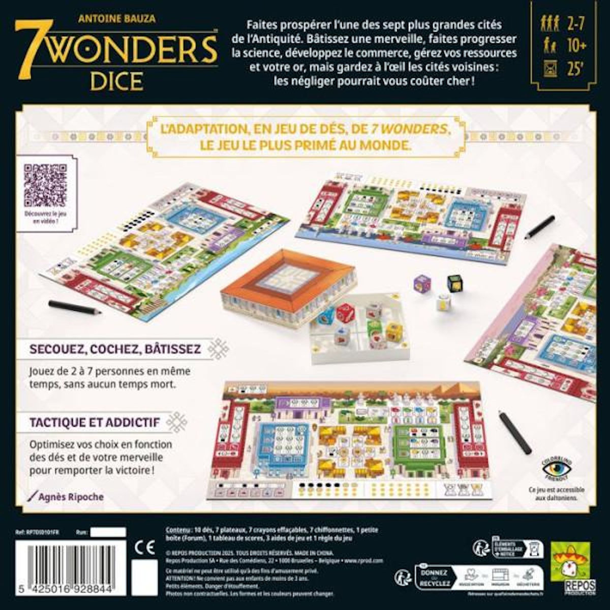 Asmodee 7 Wonders la version de Des