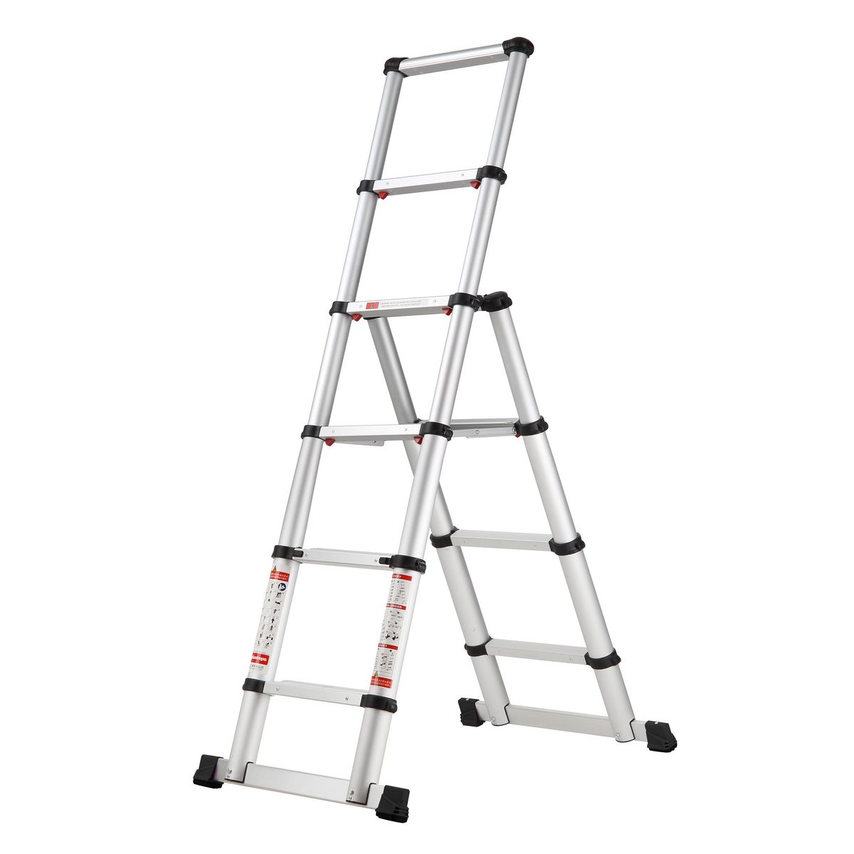 Kitchen move Echelle télescopique transformable PRO Argent Aluminium 1.75m