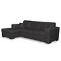 Voir la diapositive 3 : Canapé d'angle gauche convertible  4 places avec coffre tissu CARIBEA