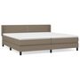 Voir la diapositive 2 : VIDAXL Sommier a lattes de lit avec matelas Taupe 200x200 cm Tissu