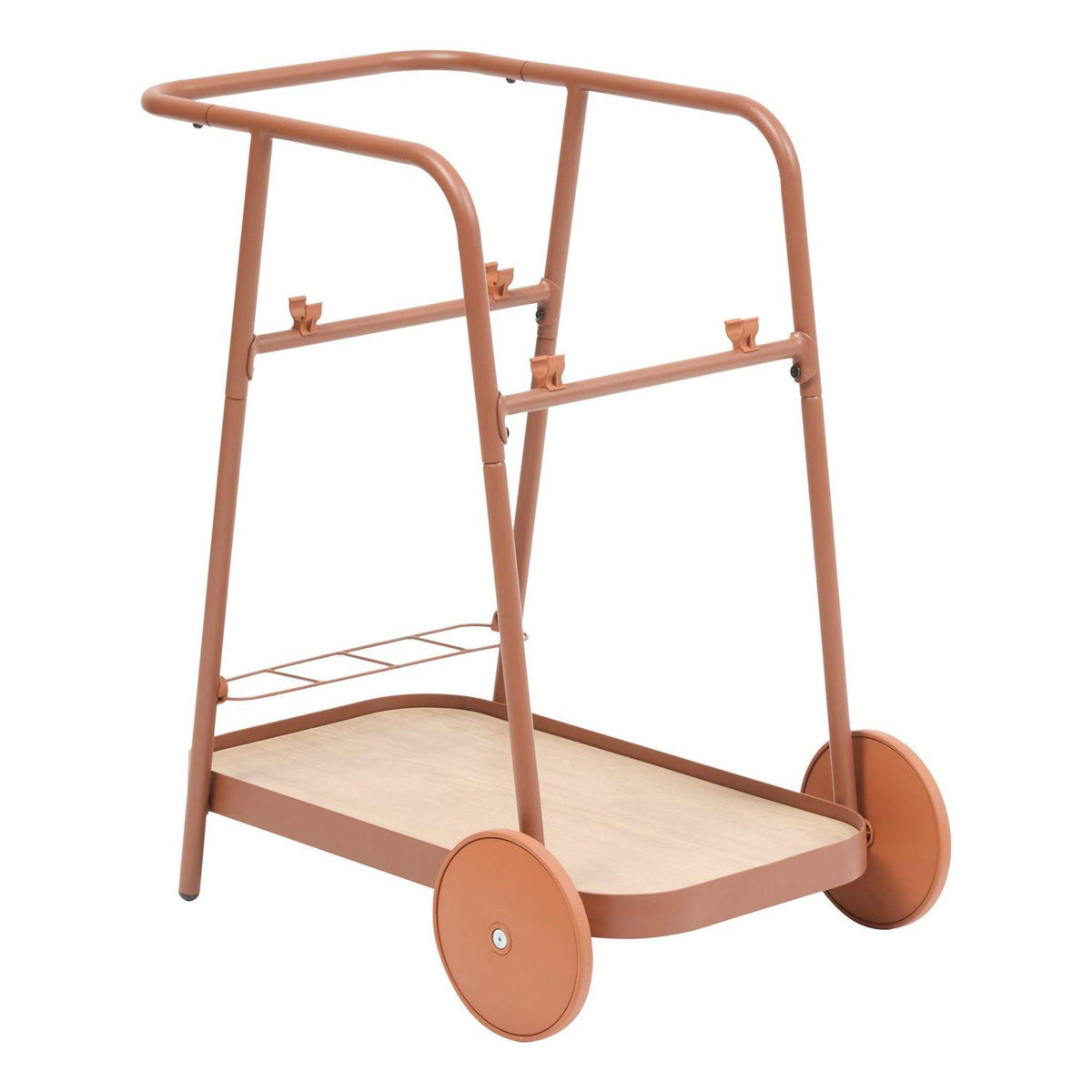 HESPERIDE Desserte de jardin à roulettes en aluminium EASINESS