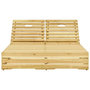 Voir la diapositive 2 : VIDAXL Chaise longue double Bois de pin impregne de vert