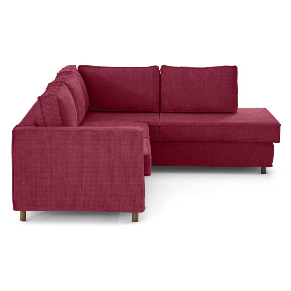 LISA DESIGN Jake - canapé déhoussable d'angle droit 5 places en velours texturé