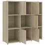Voir la diapositive 5 : VIDAXL Bibliotheque Chene sonoma 90x30x90 cm Bois d'ingenierie