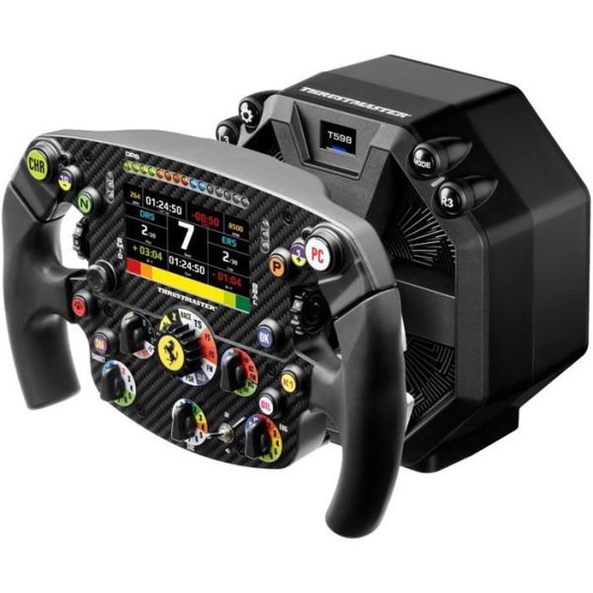 Voir la diapositive 2 : Thrustmaster Volant de course - thrustmaster - ferrari sf-25 edition - add-on compatible bases t598 et t818 - noir