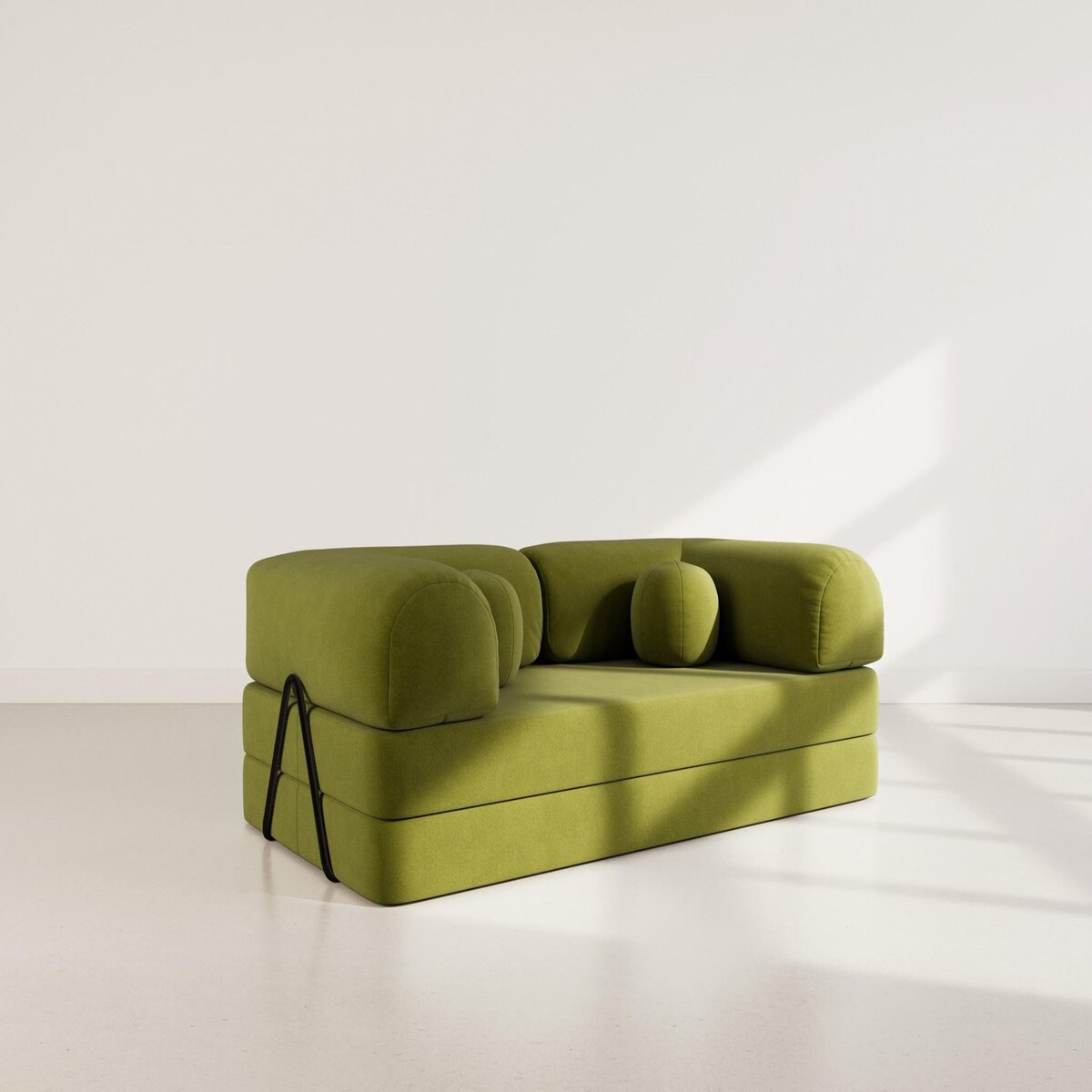 LISA DESIGN Nebula - canapé 3 places convertible en velours texturé