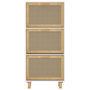 Voir la diapositive 5 : VIDAXL Armoire a chaussures Blanc 52x25x115 cm Bois d'ingenierie/rotin