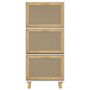 Voir la diapositive 5 : VIDAXL Armoire a chaussures Blanc 52x25x115 cm Bois d'ingenierie/rotin