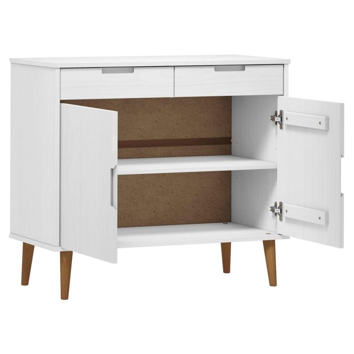 VIDAXL Buffet MOLDE Blanc 90x40x80 cm Bois massif de pin