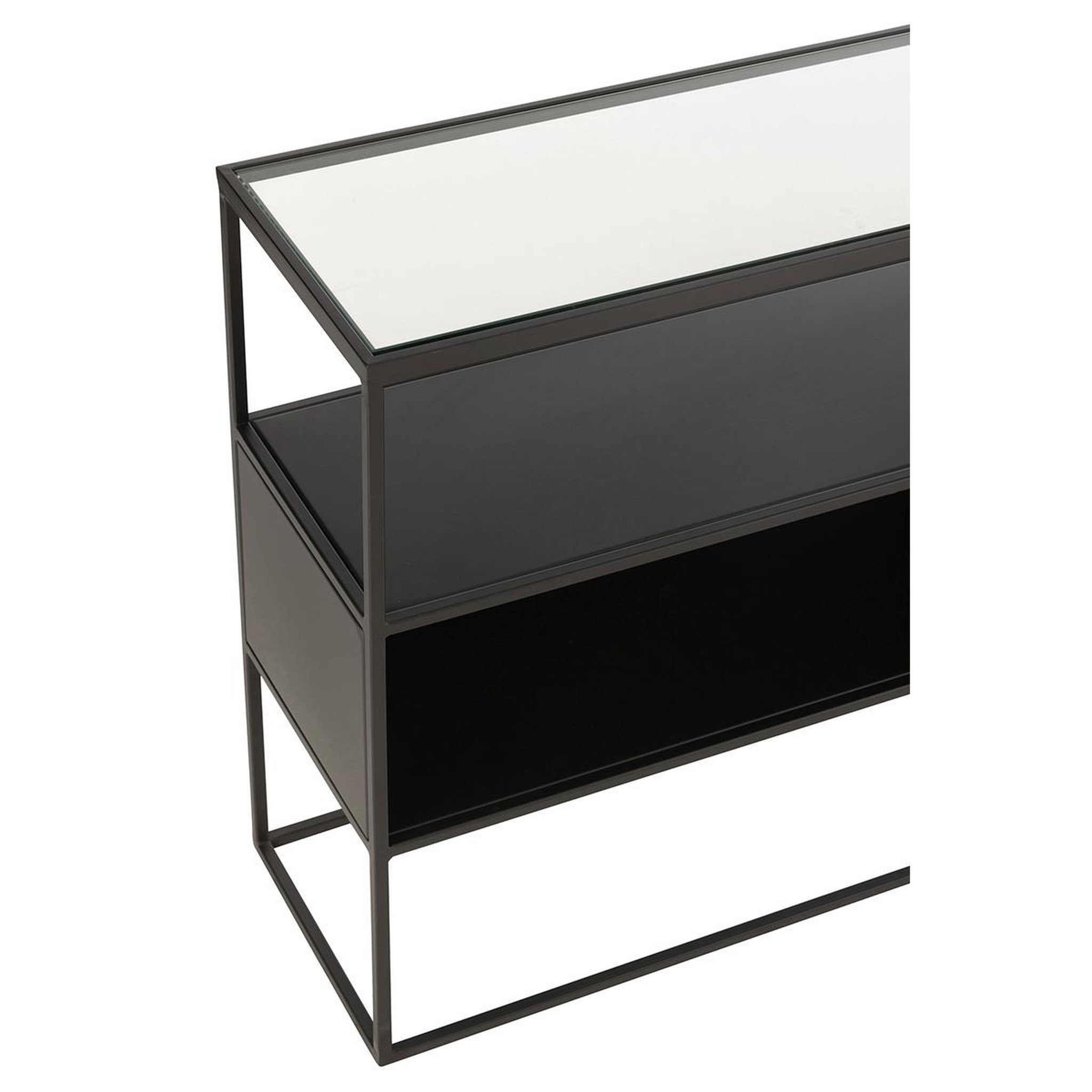 Voir la diapositive 6 : J-LINE Console en métal  maryanne  140cm noir