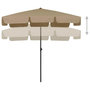 Voir la diapositive 3 : VIDAXL Parasol de plage taupe 200x125 cm