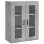 Voir la diapositive 5 : VIDAXL Buffet haut Gris beton 69,5x34x180 cm Bois d'ingenierie