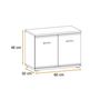 Voir la diapositive 3 : Paris Prix Meuble de Rangement  Armario  60cm Chêne