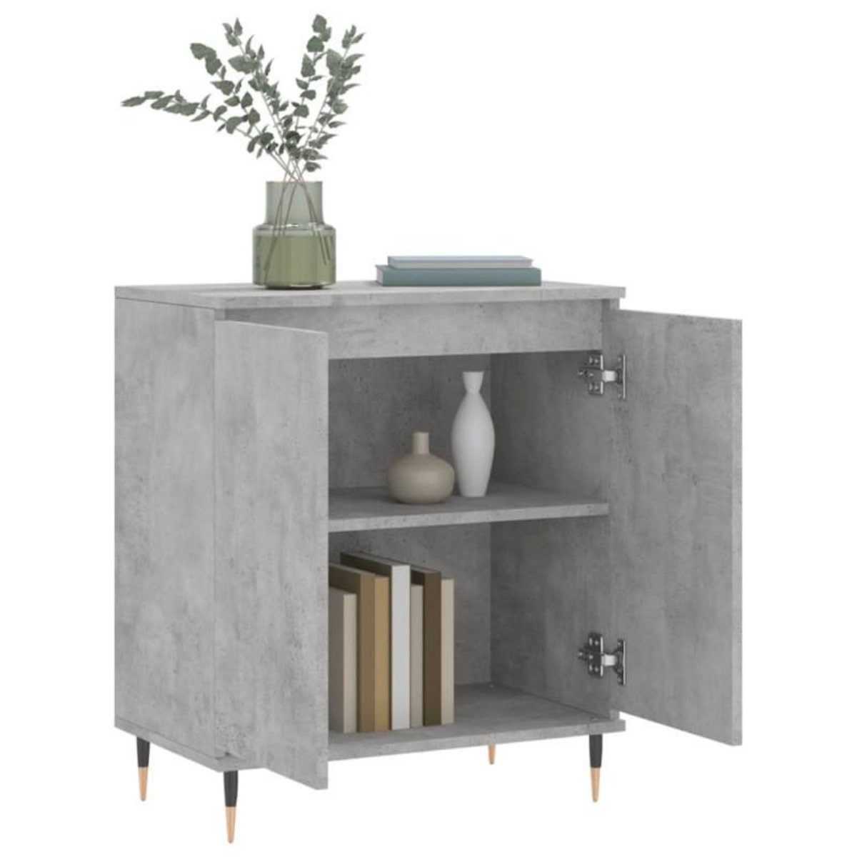 VIDAXL Buffet Gris béton 60x35x70 cm Bois d ingénierie