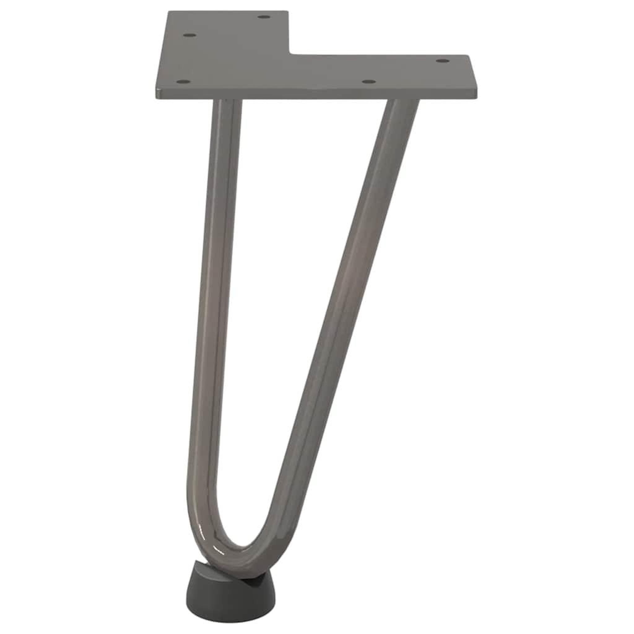 Voir la diapositive 5 : VIDAXL Pieds de table en forme d'epingle a cheveux 20 cm acier massif