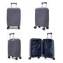 Voir la diapositive 3 : Bleucerise Lot 3 valises rigides dont 1 valise cabine Travel Light TSA Polypropylène