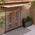 VIDAXL Auvent de porte Noir et transparent 297,5x90 cm Polycarbonate