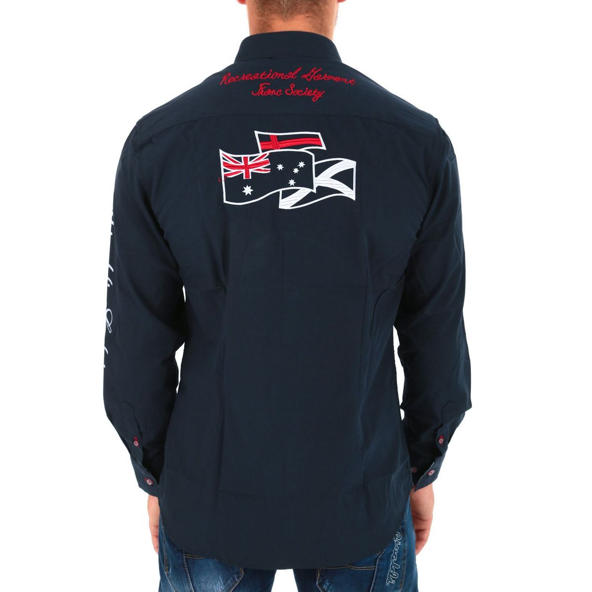 Chemise slim RIVALDI bleu marine