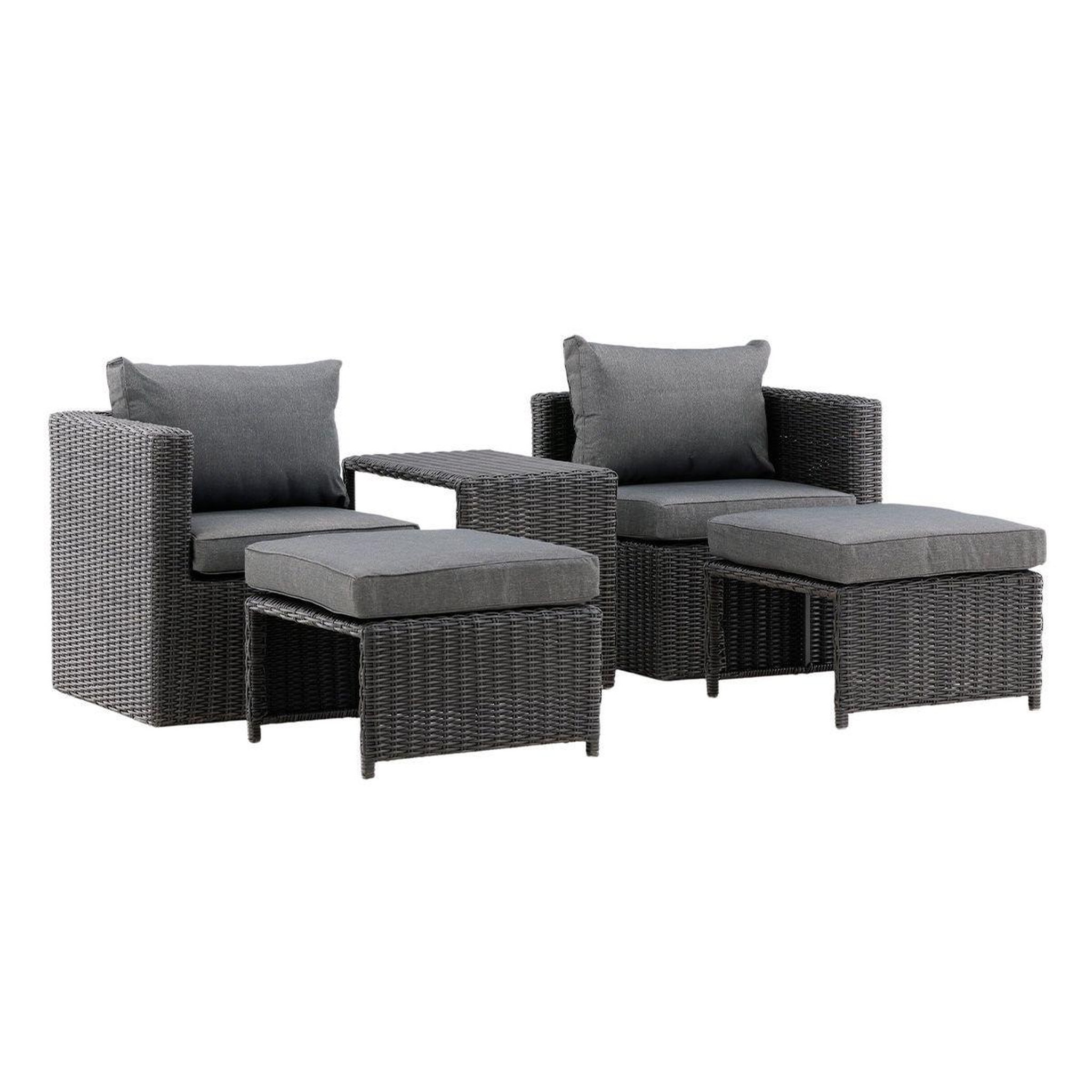 Paris Prix Salon de jardin  quad  66cm noir