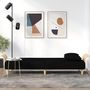Voir la diapositive 3 : VIDAXL Canape-lit avec accoudoirs noir tissu