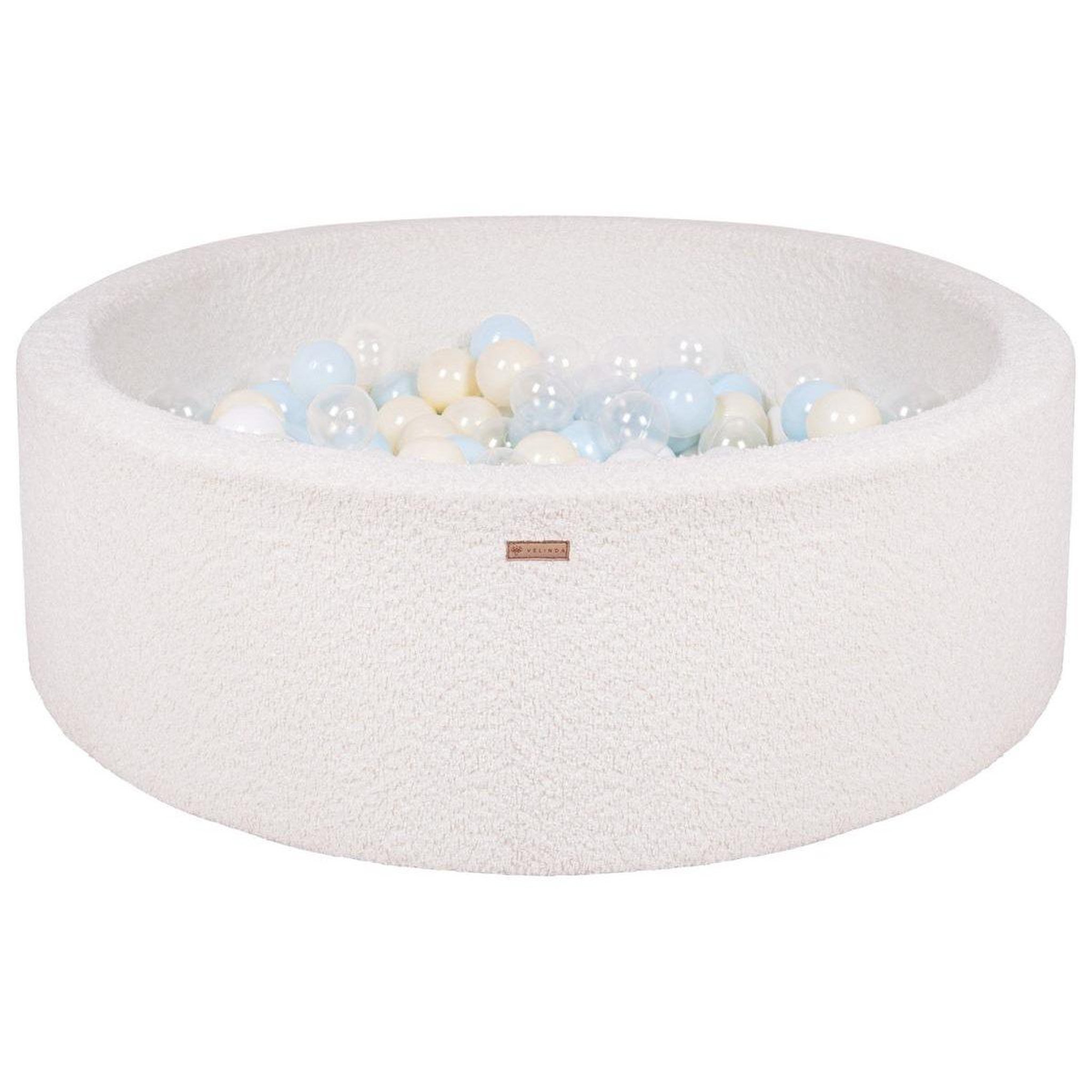VELINDA Piscine à balles en boucle + 200 balles — crème