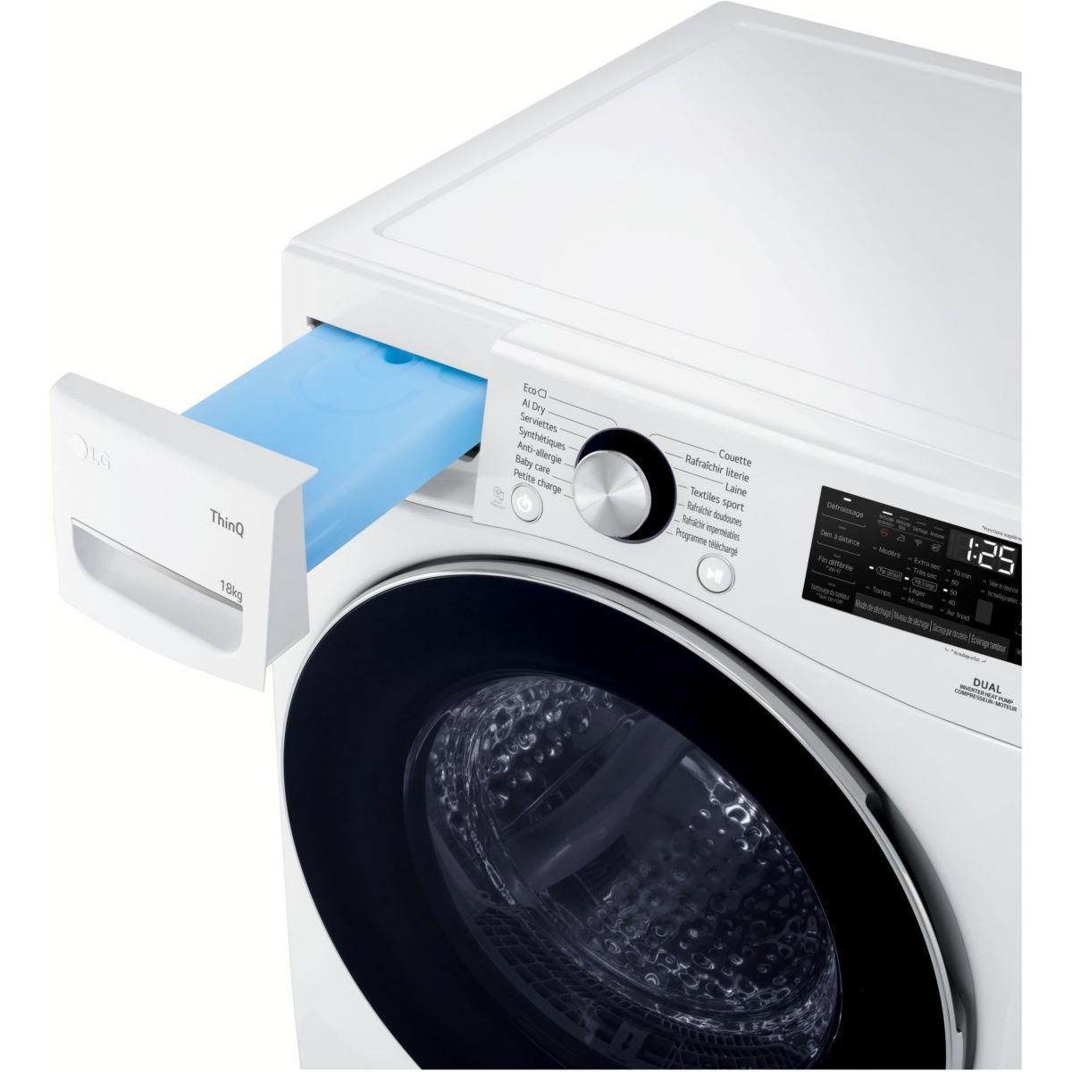 LG Sèche linge pompe à chaleur RH8P12WH