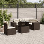 Voir la diapositive 1 : VIDAXL Salon de jardin avec coussins 6 pcs marron resine tressee