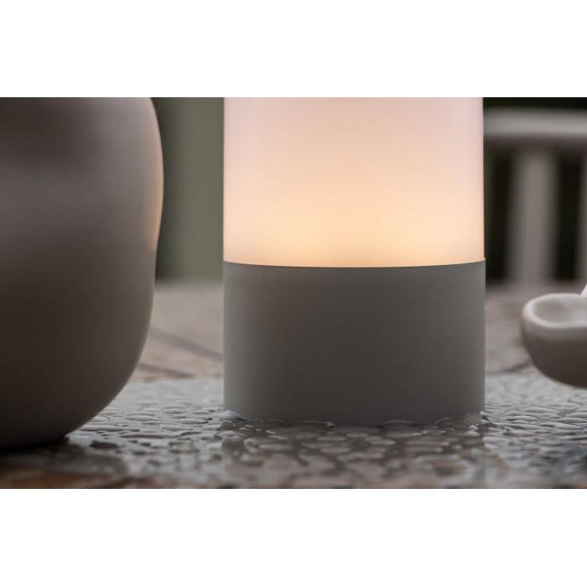 Paris Prix Lampe à Poser d'Extérieur LED  Tubu  18cm Gris
