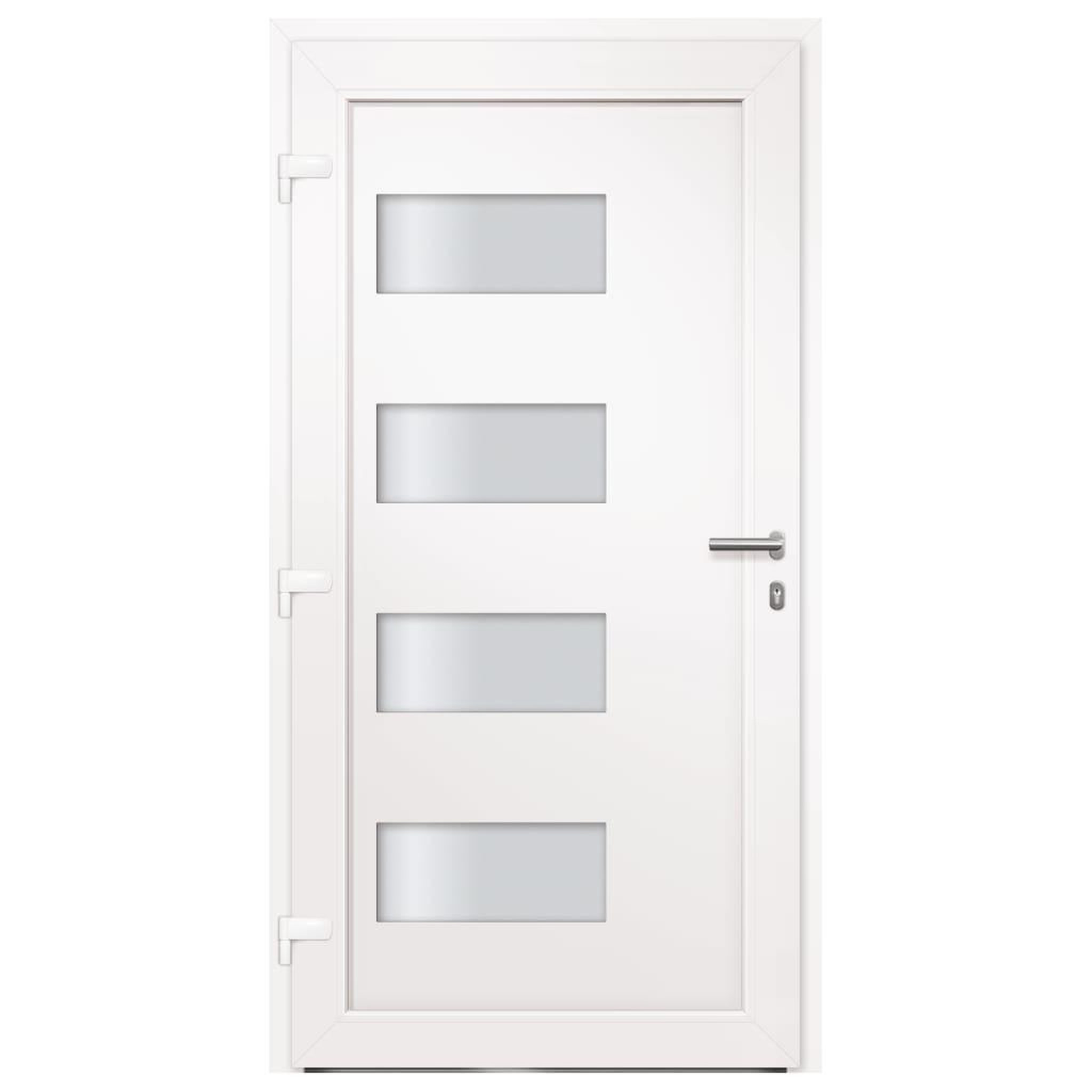 Voir la diapositive 4 : VIDAXL Porte d'entree Aluminium et PVC Blanc 110x210 cm